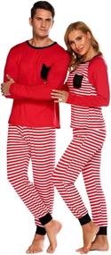 img 3 attached to Hotouch Christmas Family Sleeve Pajamas Women's Clothing for Lingerie, Sleep & Lounge