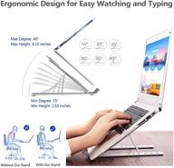 подставка для ноутбука slerux: превосходная регулируемая алюминиевая подставка для планшетов для всех ноутбуков - складная и портативная настольная подставка логотип