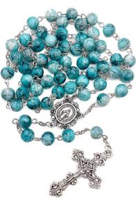 img 2 attached to 🔹 Catholic Miraculous Turquoise Jewelry for Boys at Nazareth Store