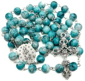 img 4 attached to 🔹 Catholic Miraculous Turquoise Jewelry for Boys at Nazareth Store