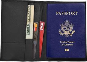 img 1 attached to Genuine Cowhide Leather RFID Blocking Passport Travel Accessories