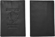 genuine cowhide leather rfid blocking passport travel accessories logo