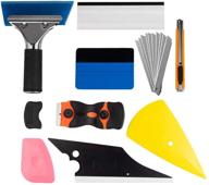 🔧 efficient window tint application tools: complete 9-piece set for vehicle film, window squeegee, scraper, utility knife, and blades logo