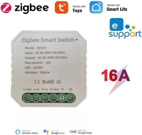 img 1 attached to MHCOZY Zigbee Switch Controller Module: Mini 1 Gang 1/2 Way | DIY 🔌 Smart Light Switch | Works with Ewelink Tuya Zigbee Hub, SmartThings, Alexa, Google Home