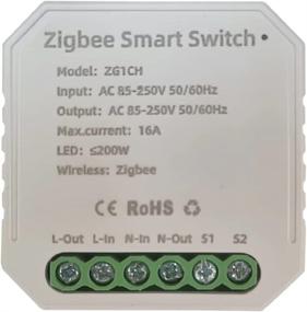 img 2 attached to MHCOZY Zigbee Switch Controller Module: Mini 1 Gang 1/2 Way | DIY 🔌 Smart Light Switch | Works with Ewelink Tuya Zigbee Hub, SmartThings, Alexa, Google Home