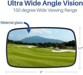 img 2 attached to 🏌️ BETOOLL Golf Cart Wide Panoramic Rear View Mirror: Ultimate Vision for Ez Go, Club Car, Yamaha!
