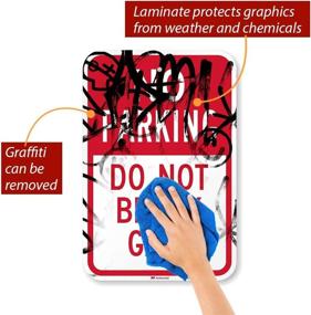 img 3 attached to SmartSign No Parking Engineer Reflective Occupational Health & Safety Products