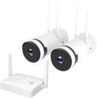 📹 2k outdoor security camera system with base station - wifi video surveillance kit, night vision, motion detection, remote access, two-way audio, sdcard/cloud service included - pack of two cameras logo