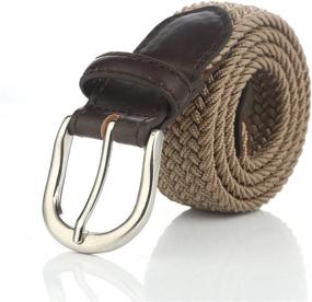 img 4 attached to Gelante Childrens Elastic Stretch 2012 Black L Men's Accessories in Belts