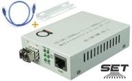 🔌 multimode lc 850 nm gigabit fiber media converter with sfp 550m lc-to-utp cat5e cat6 rj-45 - auto sensing gigabit/fast ethernet speed, jumbo frame, llf support логотип