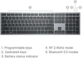 img 1 attached to 🖥️ Dell KM7321W Wireless Keyboard and Mouse Combo: Premier Multi-Device Compatibility