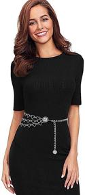 img 3 attached to Wovanoo Heart Chain Belt: Stylish Multilayer Waist Chain for Women's Dresses