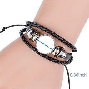 img 2 attached to Horror Charm Bracelet - Pennywise, TV Movie Cosplay Metal/Leather 🎃 Bangle for Halloween, Ideal Gifts for Women, Men, Girls and Boys