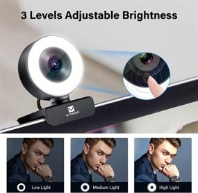 img 4 attached to 1080P HD Streaming Webcam for PC and Mac, Vitade 960A USB Pro Video Camera for Laptop Conferencing Gaming with Ring Light, Microphone Included