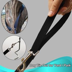 img 1 attached to 🐕 BTINESFUL Long Dog Leash - Nylon Obedience Recall Training Lead for Dog/Puppy Agility - 12ft/20ft/30ft/50ft - Dog Tie Out for Yard