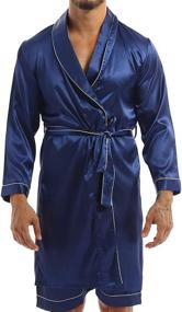 img 2 attached to 👕 Comfortable and Stylish Lejafay Bathrobe Dressing Pajamas for Sleep & Lounge - Men's X-Large Clothing