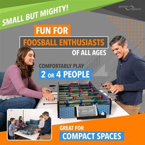 img 1 attached to 🏓 Sport Squad FX40 - 40 inch Table Top Foosball Table: Compact Mini Soccer Game for Adults and Kids - Portable Hand Soccer for Game Room & Family Game Night - Includes 2 Foosball Balls