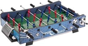 img 4 attached to 🏓 Sport Squad FX40 - 40 inch Table Top Foosball Table: Compact Mini Soccer Game for Adults and Kids - Portable Hand Soccer for Game Room & Family Game Night - Includes 2 Foosball Balls