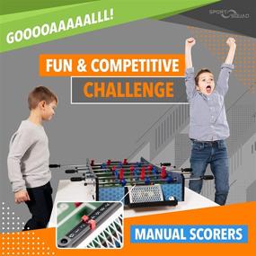 img 3 attached to 🏓 Sport Squad FX40 - 40 inch Table Top Foosball Table: Compact Mini Soccer Game for Adults and Kids - Portable Hand Soccer for Game Room & Family Game Night - Includes 2 Foosball Balls