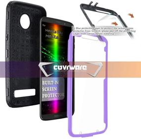 img 2 attached to COVRWARE Aegis Series Case for Moto Z3 Play / Moto Z3 - Purple: Heavy Duty Full-Body Rugged Holster Armor Case with Built-in Screen Protector, Belt Swivel Clip, and Kickstand