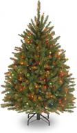 4-foot green dunhill fir pre-lit mini christmas tree 🎄 by national tree company – multicolor lights & stand included logo