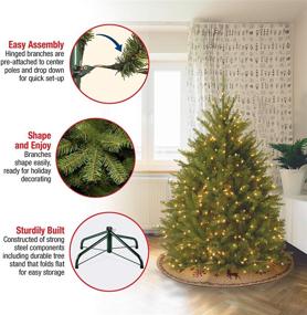 img 1 attached to 4-Foot Green Dunhill Fir Pre-Lit Mini Christmas Tree 🎄 by National Tree Company – Multicolor Lights & Stand Included