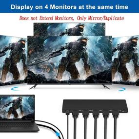 img 3 attached to 🎮 Ultra 4K HDMI Splitter for Xbox, PS4, 3D & HDR - 1x4 HDMI 2.0 Splitter with Adapter for 4 Displaces