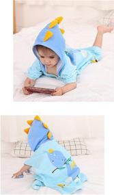 img 2 attached to Tonwhar Cartoon Animal Pattern Kids Cotton Poncho Towel - Ideal for Bath, Pool, and Beach