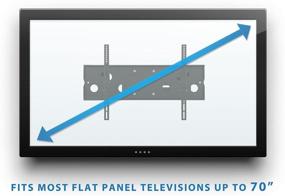 img 1 attached to 📺 Long Arm TV Wall Mount - Swing Out Full Motion Design for Corner Installation | Mount-It! | Fits 40-70 Inch Flat Screen TVs | 220 Lb Capacity | 26 Inch Extension