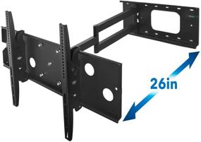 img 3 attached to 📺 Long Arm TV Wall Mount - Swing Out Full Motion Design for Corner Installation | Mount-It! | Fits 40-70 Inch Flat Screen TVs | 220 Lb Capacity | 26 Inch Extension