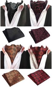 img 4 attached to MOHSLEE Elegant Floral Cravat Pocket