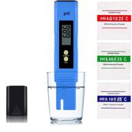 water ph meter - digital professional high accuracy ph tester 🌊 with 0-14 ph measurement range, ideal for aquariums, pools, and drinking water logo