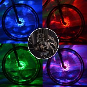 img 3 attached to 🚴 Waterproof Bike Wheel Lights - Safety Warning Light for Bicycles - Spoke Decoration Accessories for Adults and Kids by ShinePick