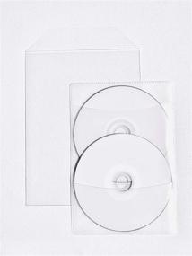 img 2 attached to Прозрачные DVD-футляры размером 14 мм с клапаном - 50 пластиковых футляров СПП + 2 нетканых футляров для дисков от StarTechDeals.