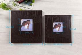 img 3 attached to Potricher Leather Photo Album Self Adhesive 3X5 4X6 5X7 6X8 8X10 DIY Magnetic Sticky Pages Scrapbook Album For Family Wedding Anniversary Baby With A Metallic Pen (Brown