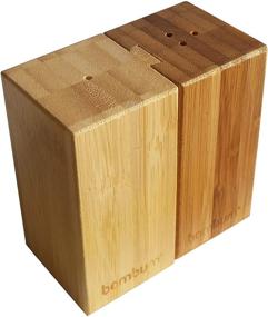 img 3 attached to Enhance Your Kitchen with 🍃 Natural Bamboo Wood Salt and Pepper Shakers