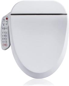 img 4 attached to 🚽 ZMJH ZMA102D Smart Electronic Bidet Toilet Seat, Self-Cleaning Hydroflush, Hybrid Heating, Heated Dryer, Nightlight, Vortex Wash - White Round