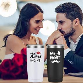 img 1 attached to Premium Stainless Tumbler: Perfect for Engagement, Newlyweds & Anniversaries - Food Service Equipment & Supplies