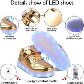 img 2 attached to 👟 Kealux Kids Youth LED Shoes Low-Top Light Up Shoes for Girls Boys USB Charging Shoes for Children Fashion Unisex LED Sneakers with Remote Control