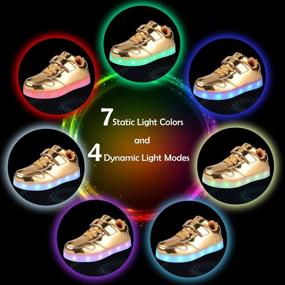 img 3 attached to 👟 Kealux Kids Youth LED Shoes Low-Top Light Up Shoes for Girls Boys USB Charging Shoes for Children Fashion Unisex LED Sneakers with Remote Control