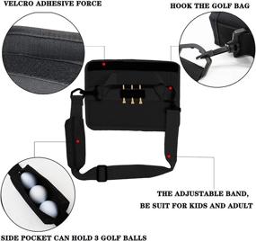 img 3 attached to Lightweight Golf Club Bags for Men, Women, Kids - Mini with Accessories Pouch - Ideal for Driving Range, Golf Course - Clubs Carrier Sunday Bag Carry Case - Black, Blue, Purple