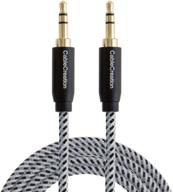 🎧 cablecreation 6-feet aux cord: hifi stereo audio cable, nylon braided - compatible with headphones, smartphone, mac mini, home/car stereo, echo & more - 1.8m length logo