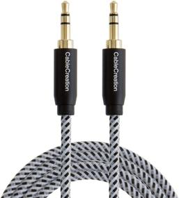 img 4 attached to 🎧 CableCreation 6-Feet Aux Cord: HiFi Stereo Audio Cable, Nylon Braided - Compatible with Headphones, Smartphone, Mac Mini, Home/Car Stereo, Echo & More - 1.8M Length