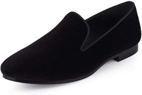 img 4 attached to 👞 Exquisite Handmade Velvet Loafers: Premium Solid Men's Shoes