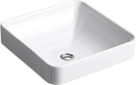 🚽 kohler k-2661-0 white vox square vessel bathroom sink - improved seo-friendly product title logo