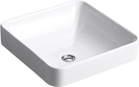 img 4 attached to 🚽 KOHLER K-2661-0 White Vox Square Vessel Bathroom Sink - Improved SEO-Friendly Product Title