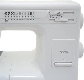 img 1 attached to 🧵 Швейная машина Janome HD3000 в комплекте: включает фиолетовую сумку, колесики и иглы для полного швейного опыта