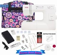 🧵 швейная машина janome hd3000 в комплекте: включает фиолетовую сумку, колесики и иглы для полного швейного опыта логотип