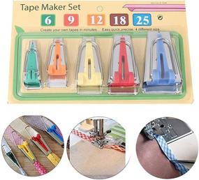 img 3 attached to 🧵 Bias Tape Makers Kit: 5 Sizes DIY Quilting Tools for Fabric Sewing & Quilting