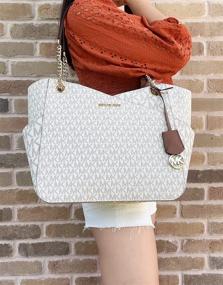 img 2 attached to Michael Kors Shoulder Vanilla Signature Women's Handbags & Wallets